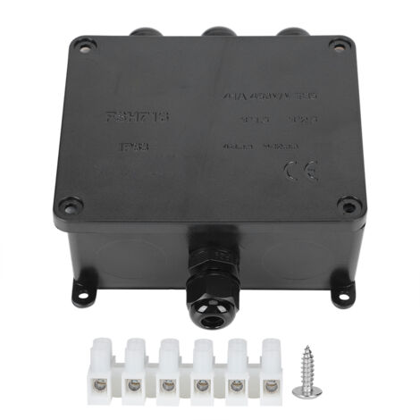 Boîte de jonction étanche, boîtier de connecteur de câble extérieur, boîtier électronique IP68 PC noir