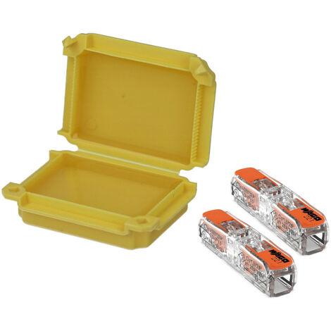 Boite de jonction isolante "gel" avec 2 bornes Wago 2 entrées Inline