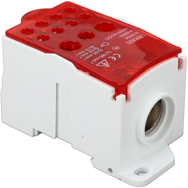 Zoternen - Boîte de jonction pour bornier rail din 690 v 400 a rouge - Test d'isolation pour distribution électrique s (rouge)