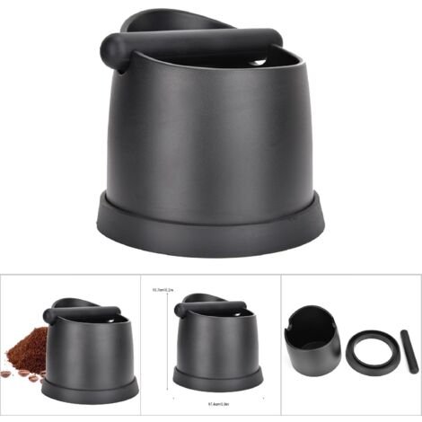 Boîte de Knock-Out pour Café Espresso - Grand Capacité ABS - Noir