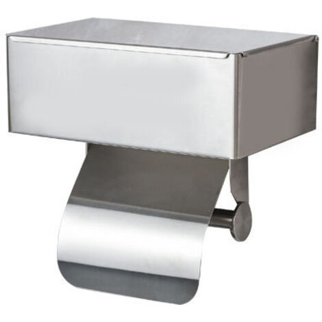Boîte de lingettes en acier inoxydable, support à papier toilette, rangement pour salle de bain, porte-rouleau, distributeur de mouchoirs