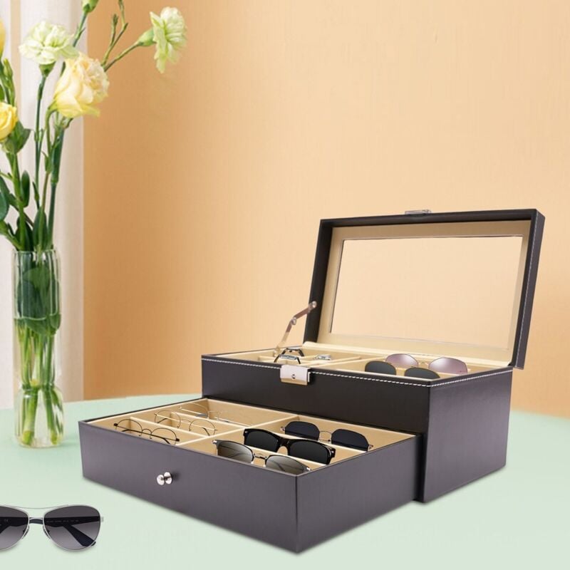 Boîte de montre boîte à lunettes boîte à lunettes boîte à bijoux boîte à lunettes de soleil boîte de rangement