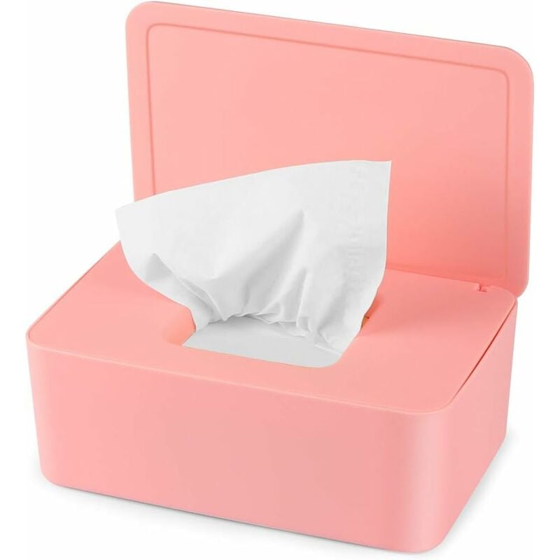 Fei Yu - Boîte de Mouchoirs Humides, Boîte à Lingette Rose, Distributeur de Lingettes Humides, Boîte de Rangement étanche à la Poussière pour