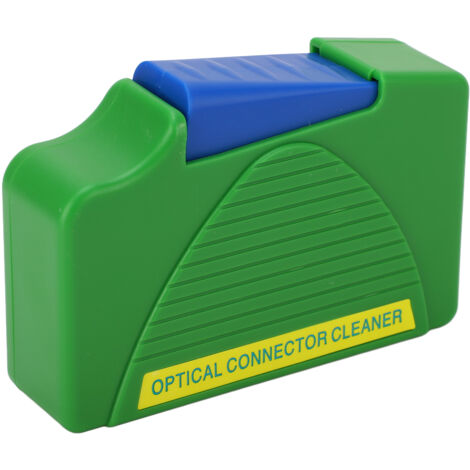 Boîte de Nettoyage Fibre Optique pour Connecteurs et Câbles, Accessoire de Nettoyage pour Face d'Extrémité de Fibre Optique, Vert