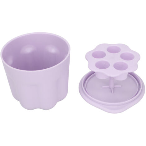 Boîte de Nettoyage pour Pinceaux de Maquillage en Silicone Doux avec Rack de Séchage Violet