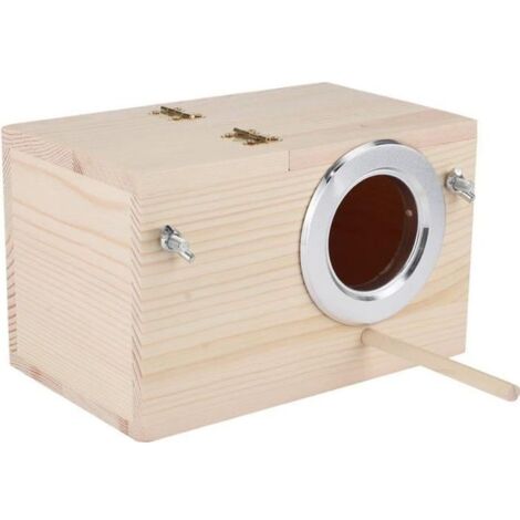 Boîte de nid de perruche, boîte de reproduction d'incubation pour animaux de compagnie d'oiseau en bois Accessoires de décoration
