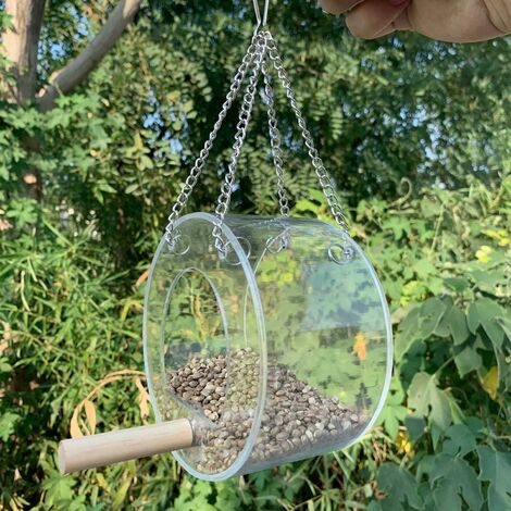 Lot de 3 balançoire ronde en bois pour oiseaux avec anneaux Kerbl