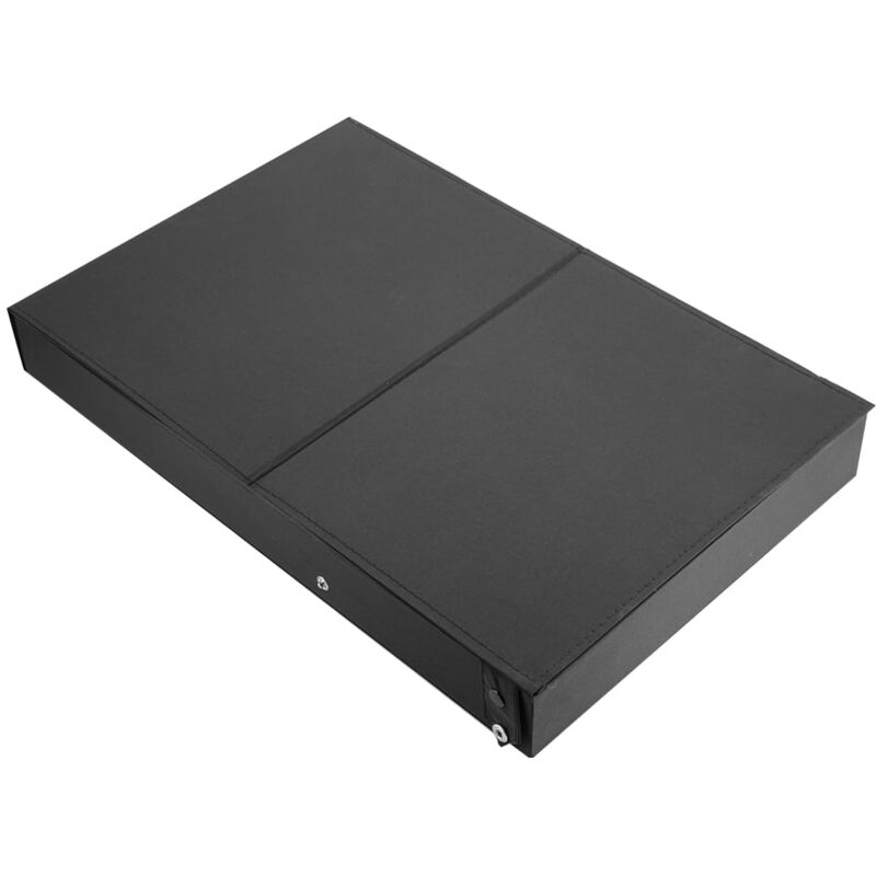 Feiyue - Boîte de présentation de lunettes à 16 compartiments, plateau organisateur de bijoux, parfait avec couvercle noir pliable et séparateurs