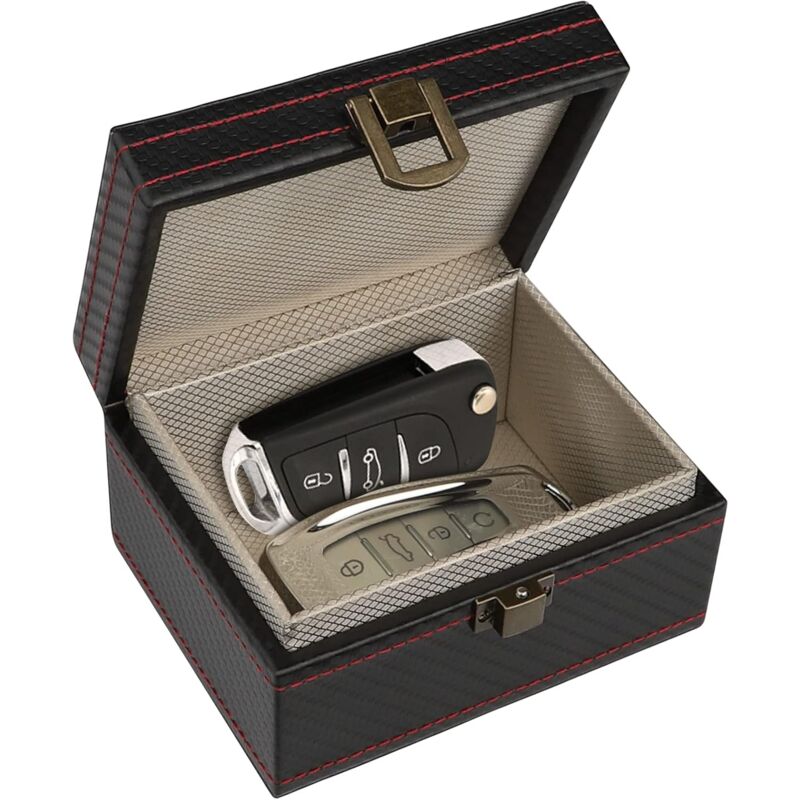 Boîte de Protection du Signal de Clé de Voiture, Boîte de Faraday pour Clé de Voiture, Protecteur Antivol pour Porte-Clés, Boîtier de Protection RFID