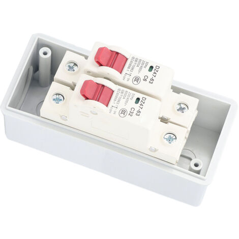 Boîte de protection électrique étanche IP65 2 modules avec disjoncteur C pour usage extérieur 6A-32A