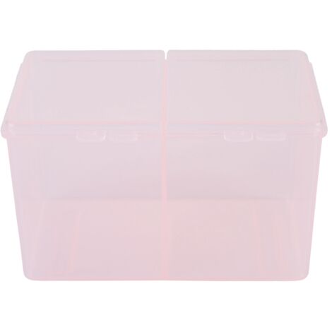 Boîte de Rangement 2 Grilles pour Poudres Paillettes Vernis à Ongles et Accessoires Manucure