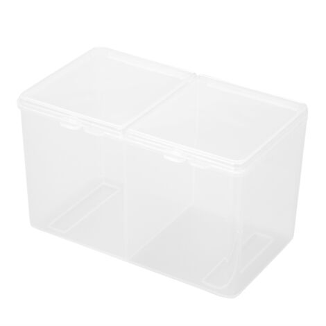 Boîte de Rangement 2 Grilles pour Poudres Paillettes Vernis à Ongles et Coton