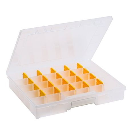Boite de rangement 20 séparateurs en plastique – Compartiments flexibles et fixes – Dimensions 37x29.5x6 cm – 457234 – Allit