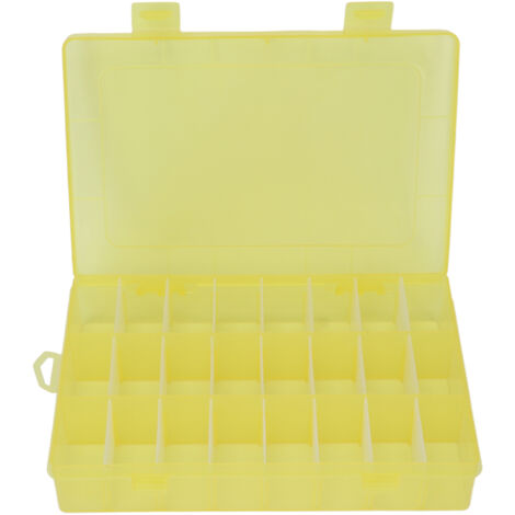 Boîte de Rangement 24 Cases Transparente pour Perles DIY, Artisanat et Bijoux - Organisateur à Compartiments Amovibles
