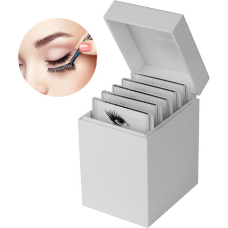 Boîte de rangement 5 niveaux pour extensions de cils, organisateur maquillage et présentoir à faux cils