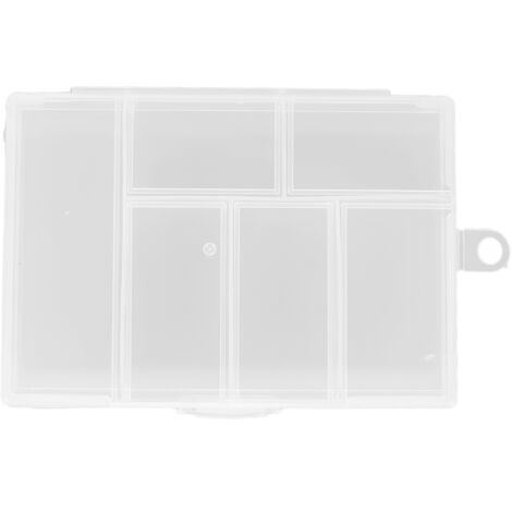Boîte de Rangement 6 Compartiments Transparente pour Bijoux et Perles DIY