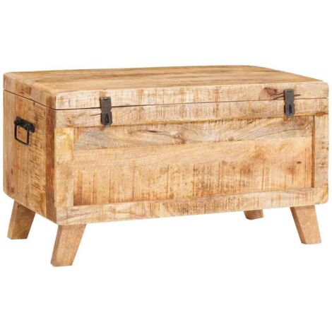 Boîte de Rangement 70 x 35 x 40 cm bois de manguier massif CFW559032