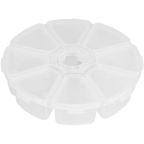 Boîte de Rangement 8 Cases pour Strass, Perles et Décorations à Ongles