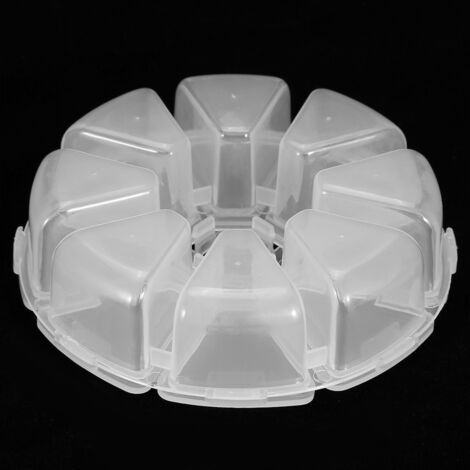 Boîte de Rangement 8 Compartiments pour Strass, Perles et Accessoires de Manucure