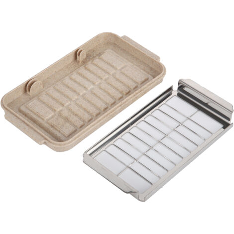 Boîte de Rangement à Beurre en Acier Inoxydable avec Couvercle Transparent pour Cuisine