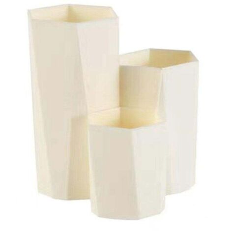 Boîte de rangement à bijoux et outils à 3 compartiments, présentoir à vernis à ongles, étui à pinceaux et stylos, table de rangement de bureau