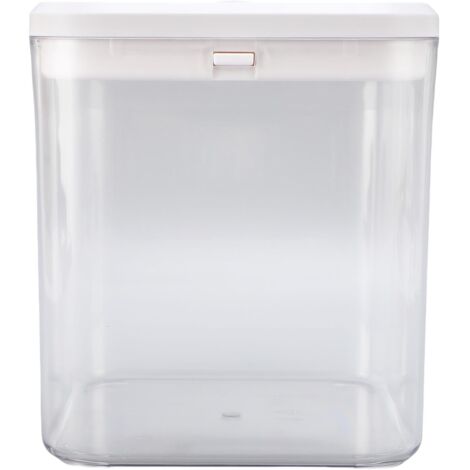 Boîte de rangement à code verrouillable pour médicaments, aliments, téléphone - Blanc transparent, 16x14x14cm, plastique