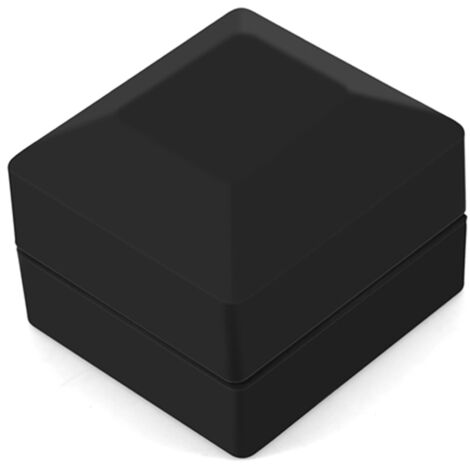Boîte de Rangement à LED pour Bijoux - Écrin à Bague Lumineux Élégant Cadeau Noir