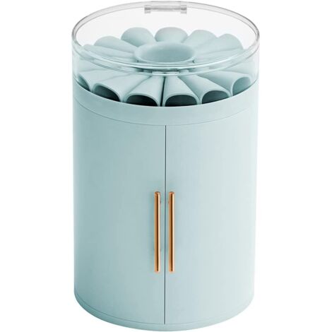 Boîte de rangement à quatre dessins étanche et anti-poussière pour bijoux (bleu)