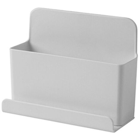 Boîte de Rangement à Télécommande Auto-adhésive Support de Télécommande Auto Adhésif Boîte de Rangement Murale en ABS Support Mural pour Climatisation TV pour Smartphone, Peigne, Pinceau de Maq