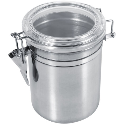 Boîte de Rangement Alimentaire Acier Inoxydable pour Sucre, Thé, Café (Grande)