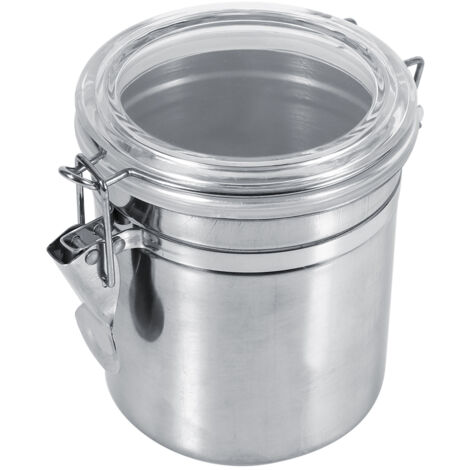 Boîte de Rangement Alimentaire Acier Inoxydable pour Sucre, Thé, Café (Moyen)