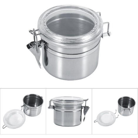 Boîte de Rangement Alimentaire Acier Inoxydable pour Sucre, Thé, Café (Petite Taille)