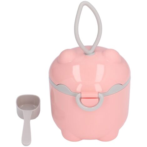 Boîte de Rangement Alimentaire Bébé Grande Rose Sécurisée PP Capacité Suffisante Compacte Portable Mignonne Distributeur Poudre
