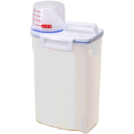 Boîte de Rangement Alimentaire Hermétique 2kg, Portable et Compacte en Plastique PP Transparent, Idéale pour le Riz et Denrées