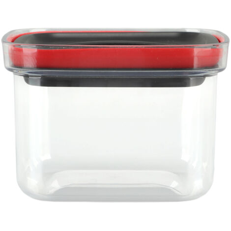 Boîte de Rangement Alimentaire Hermétique 600ml Noir pour Riz et Céréales, Récipient Transparent avec Couvercle