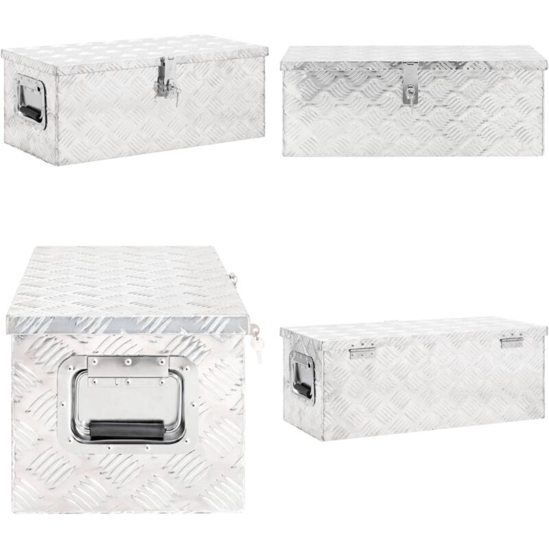 Boîte de rangement Argenté 70x31x27 cm Aluminium - boîte de rangement - boîtes de rangement - Home & Living - Argent