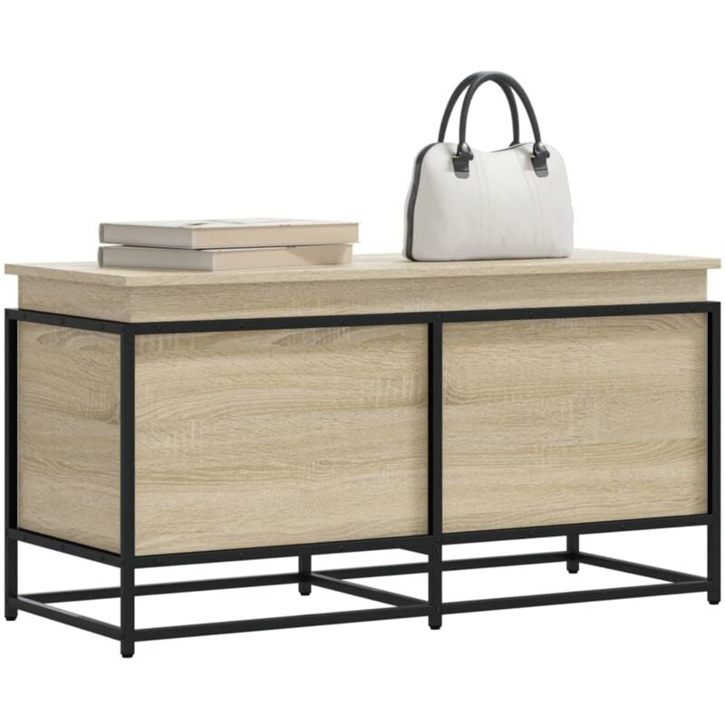 Boîte de rangement avec couvercle chêne sonoma bois ingénierie - Vidaxl