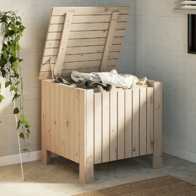 Boîte de rangement avec couvercle rana bois massif de pin - Vidaxl