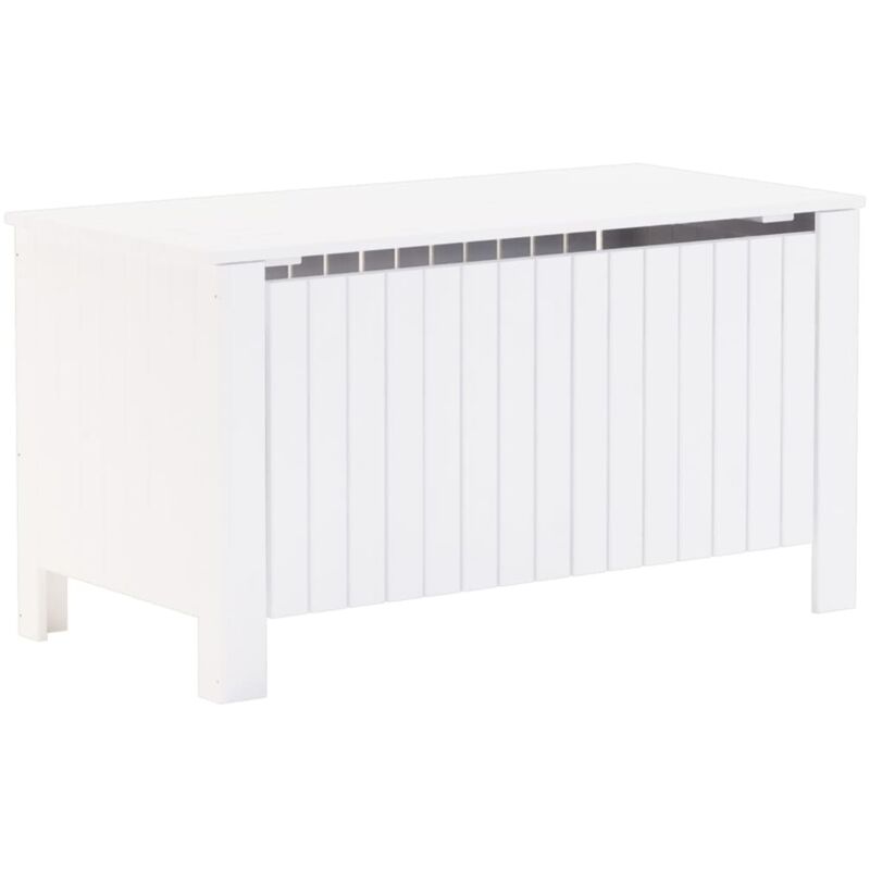 Vidaxl - Boîte de rangement avec couvercle rana blanc bois massif de pin