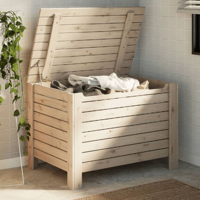 Vidaxl - Boîte de rangement avec couvercle rana bois massif de pin