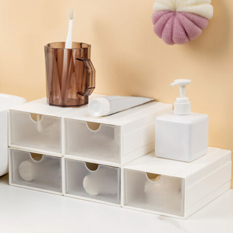 Boîte de Rangement avec Tiroir Plastique, Sans Marque, Modèle Organisateur, 1 Tiroir pour Bureau, Dormitory, Chambre, Économiseur d'Espaces, Multifonction