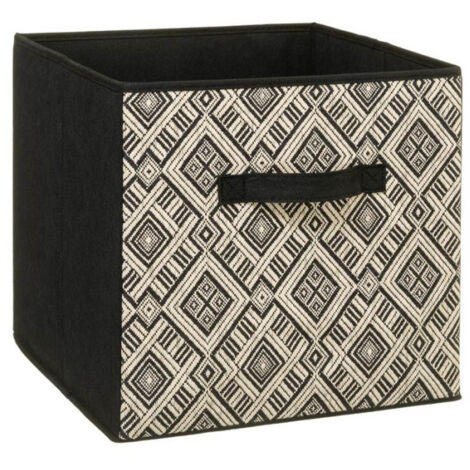 Boîte de Rangement "Basic" 31x31cm Noir & Blanc