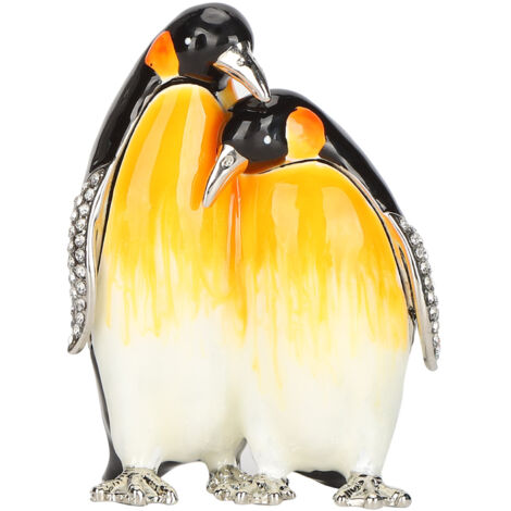 Boîte de Rangement Bijoux Pingouin Décor Bureau Collection Artisanat Cadeau