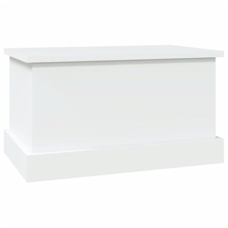 Boîte de rangement blanc 50x30x28 bois d'ingénierie