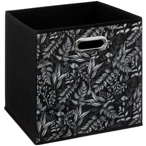 Boîte de Rangement "Botanical" 31x31cm Noir