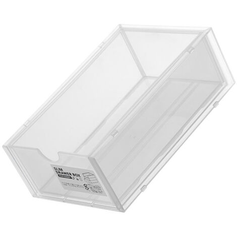 Boîte de Rangement Bureau Organisation Multifonction - Organiseur Compartiments Multifonction Empilable Solide - 1 x Boîte Bureau Transparente 5.29 oz