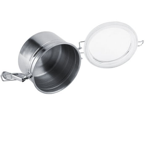 Boîte de Rangement Café Acier Inoxydable 800ml pour Thé, Sucre et Grains, Étanche Sous Vide