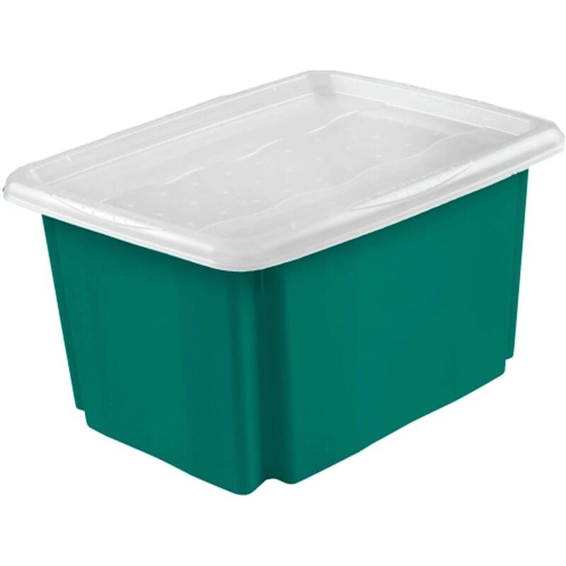 Keeeper - Boîte de rangement, capacité 15 Litres, 38x28,5x20,5, eco green, collection Emil&Emilia