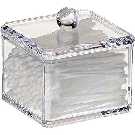 Boîte de rangement carrée transparente