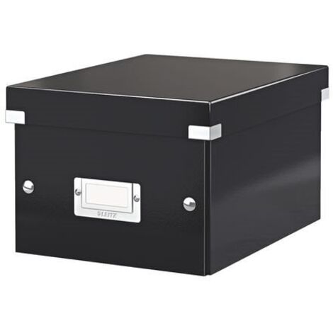 Boîte de rangement carton Leitz Click&Store Wow H 16 X L 21,7 x P 28 cm noire